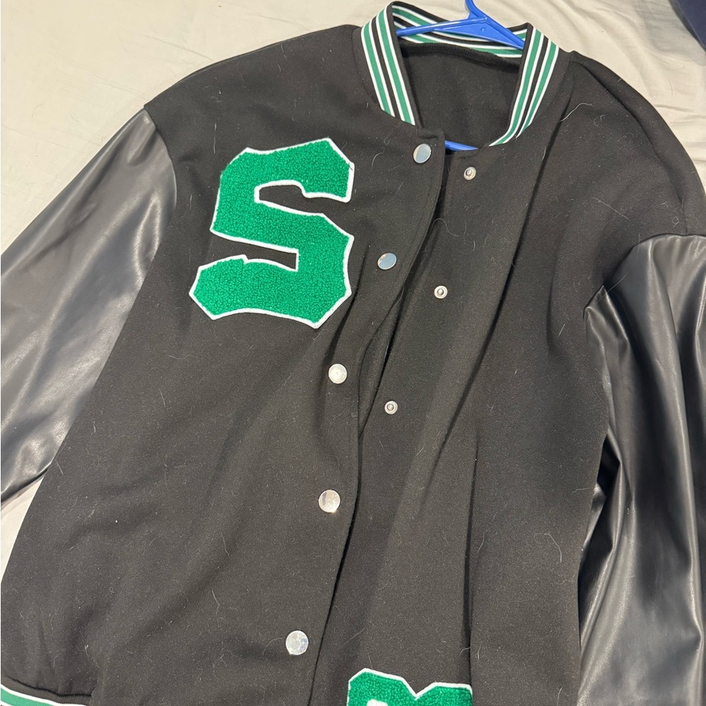 Black and Green Varsity Jacket